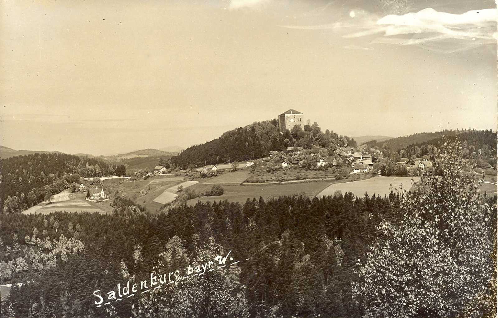 Blick auf Saldenburg um 1928.