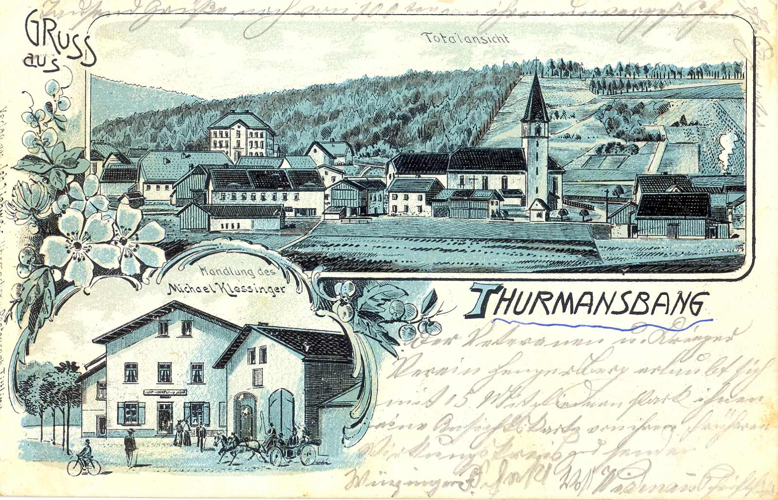 Die Nachbargemeinde Thurmansbang um 1905.