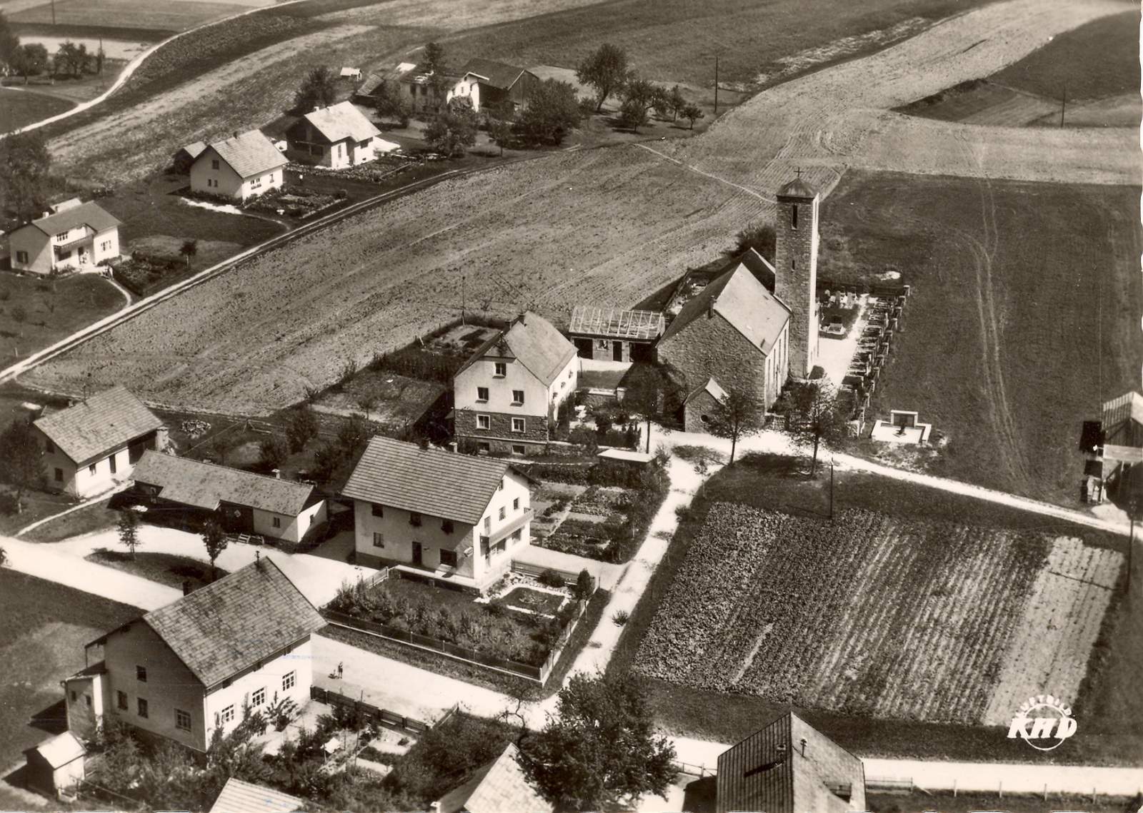 Die Kirche Thannberg und Umgebung.