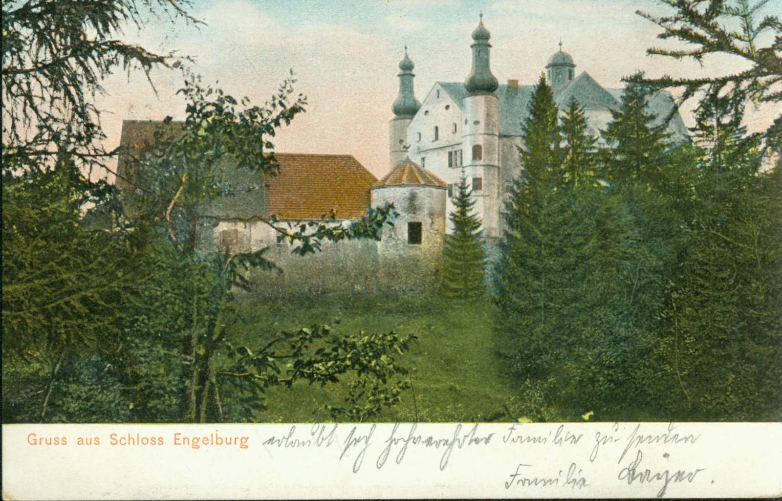 Eine farbige Nordansicht.