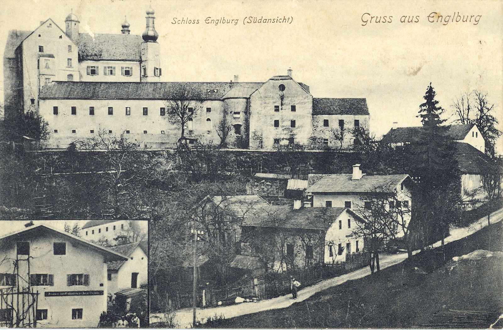 Karte von der Englburg um 1907