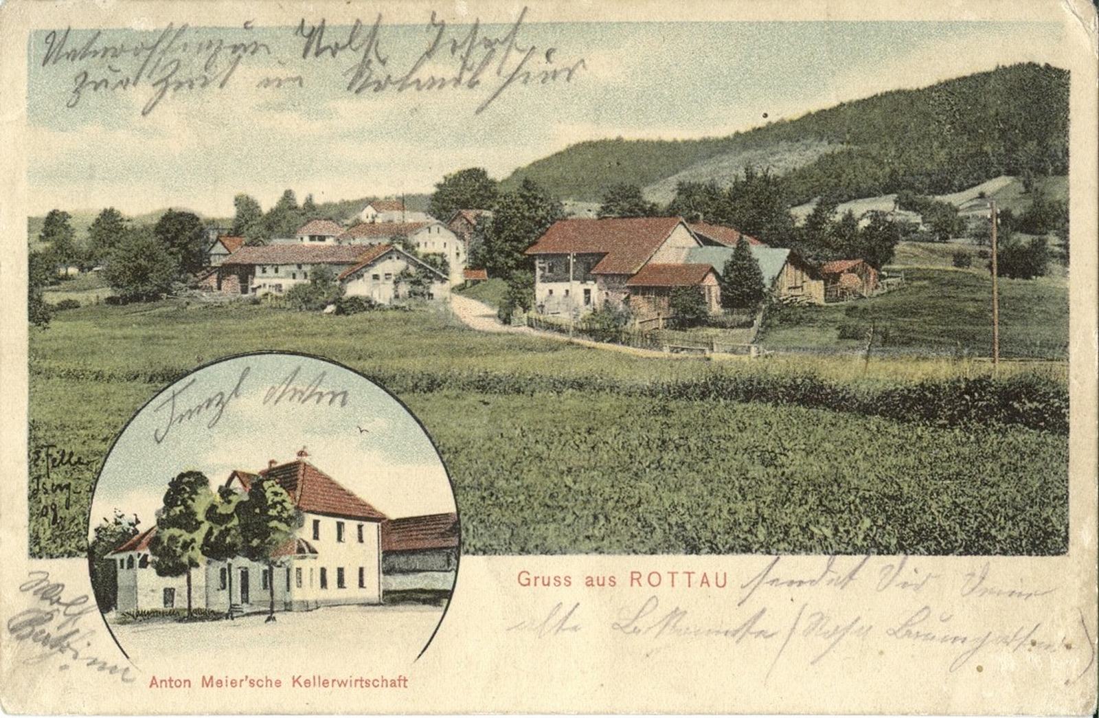 Ansicht von Rothau um 1907.