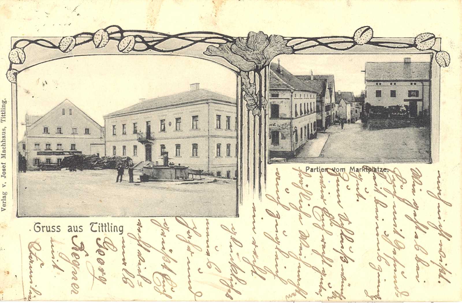 Eindrücke vom Marktplatz um 1908.