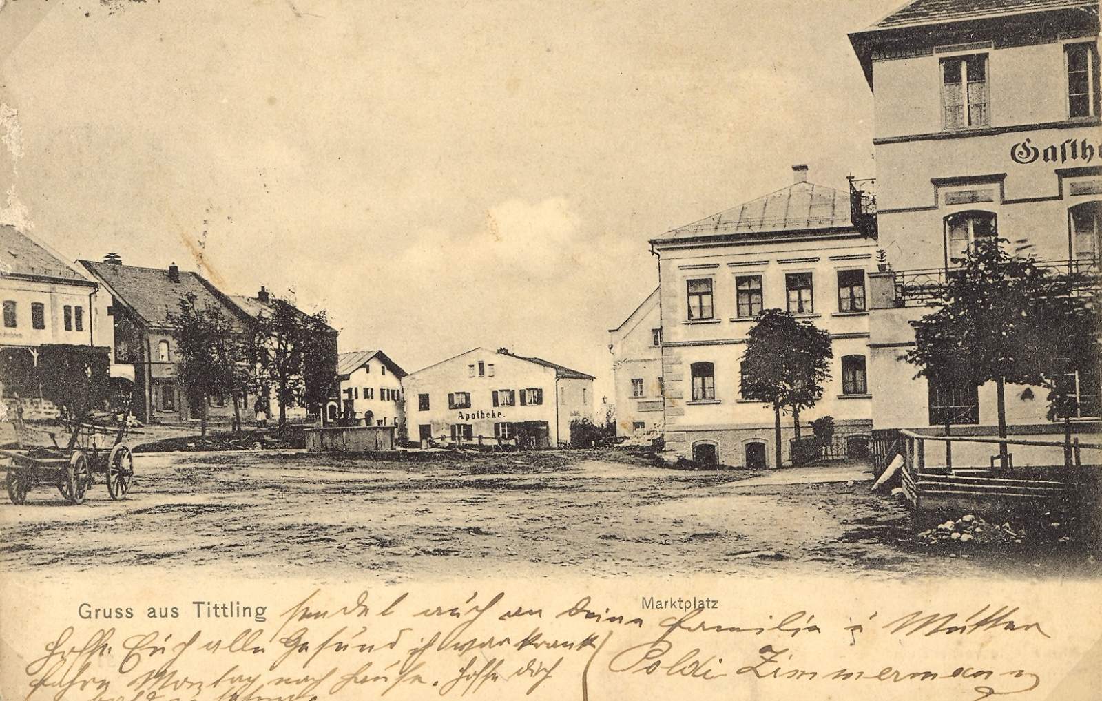 Ein Foto vom Marktplatz 1910.