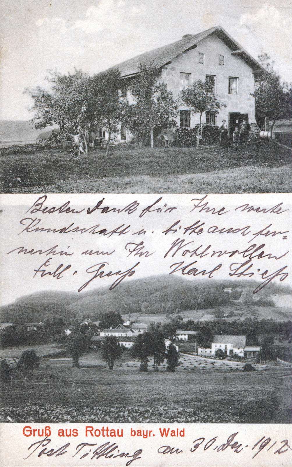 Ansichtskarte von Rothau.
