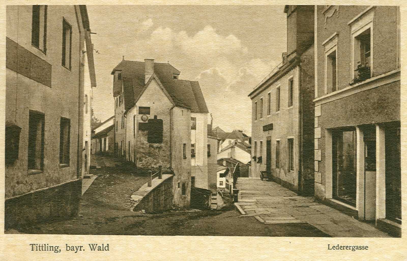 Lederergasse und Brunngasse um 1928.